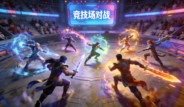 竞技场模式多人对战游戏画面