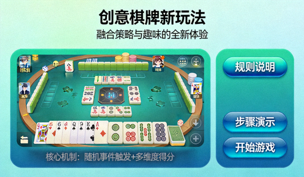 棋牌游戏创意玩法展示界面
